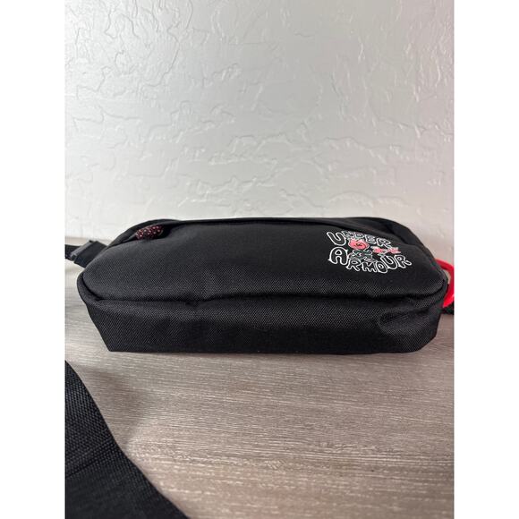 Under Armour Loudon Waist Bag Crossbody Bag 'Black Orange' Running Rose Arrow - Picture 5 of 6